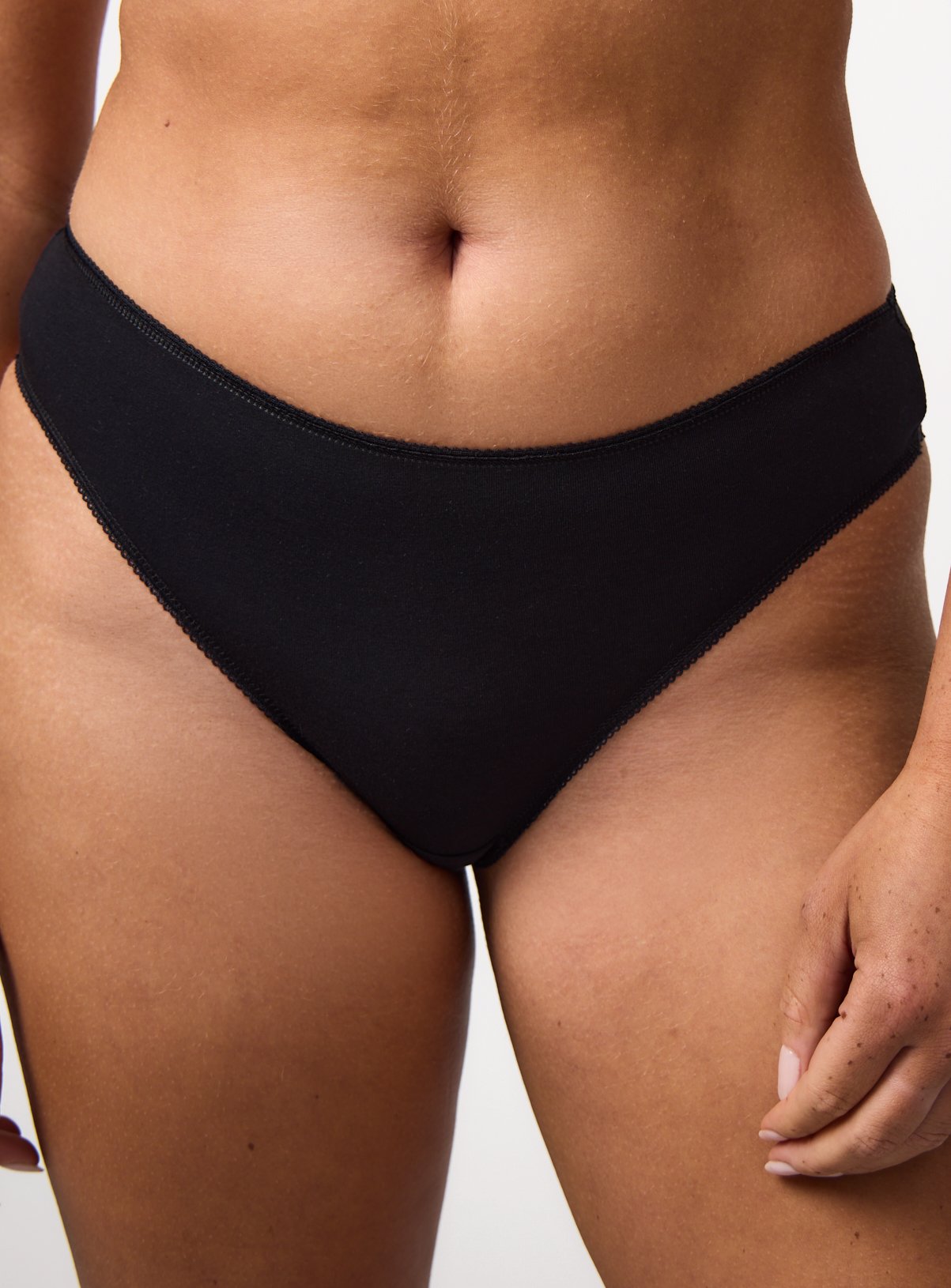 Mono & Nude Lace Detail Brazilian Knickers 5 Pack 8 - Image 4 thumbnail
